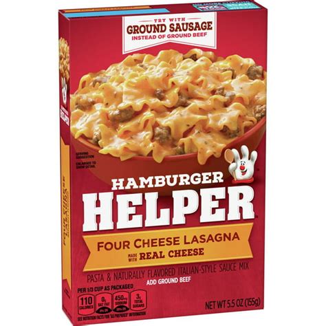 hamburger helper four cheese lasagna